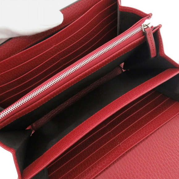 GUCCI Red Leather Shoulder Bag - Picture 6 of 11